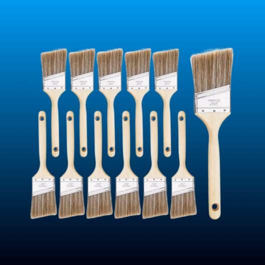 12-Piece Angle Paint Brush Set