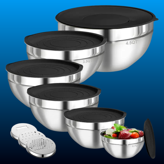 6 Piece Mixing Bowl with Lids Set