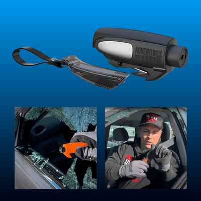 2-in-1 Emergency Window Breaker & Seatbelt Cutter