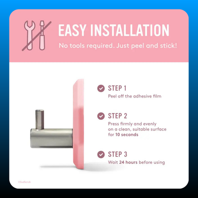 Self Adhesive Antimicrobial Shower Hook