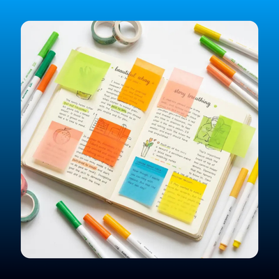 Transparent Pull-Out Glitter Sticky Notes