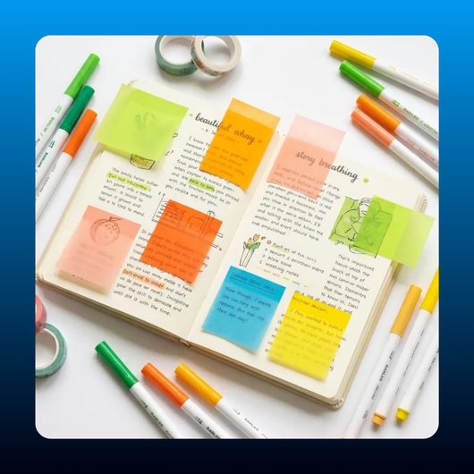 Transparent Pull-Out Glitter Sticky Notes