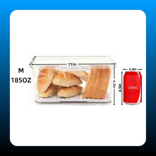 Airtight Bread Box with Time Recording Dial