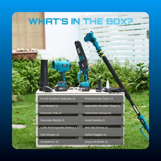 Cordless Pole Saw and Blower Combo Kit