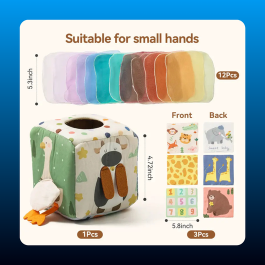 Montessori Soft Cloth Tissue Box