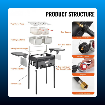Dual Basket Propane Outdoor Fryer