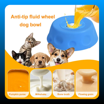 3-in-1 Suction Slow Feeder Dog Bowl