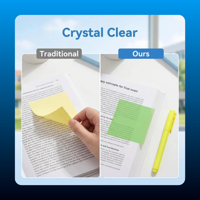 Transparent Pull-Out Glitter Sticky Notes