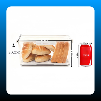 Airtight Bread Box with Time Recording Dial