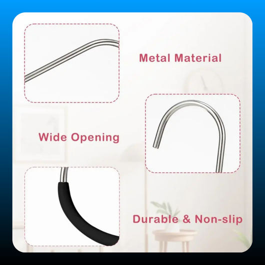 4 pcs Steel Wardrobe Hat Hanger