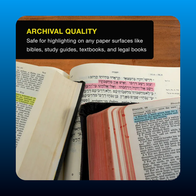 Bible Safe Highlighter Set of 6 Bright Flouresent Colors