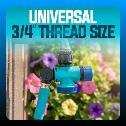 Multi-Function Outdoor Faucet and Garden Hose Tap Connector