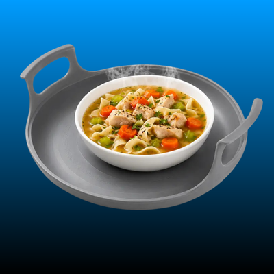 No Burn Microwave Bowl Holder Tray with Handles