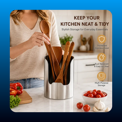 Thickened Stainless Steel Utensil Organizer