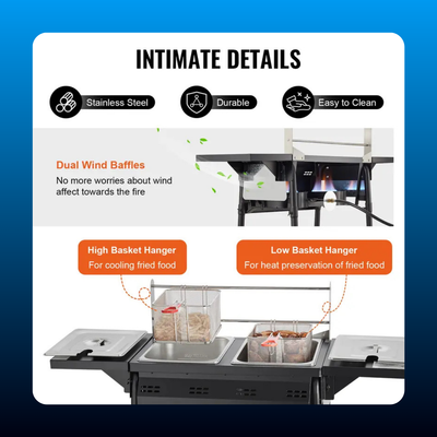 Dual Basket Propane Outdoor Fryer