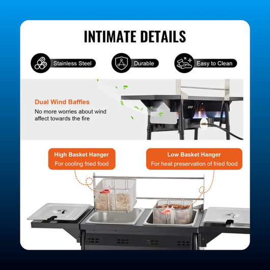 Dual Basket Propane Outdoor Fryer