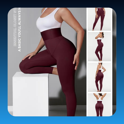 Plus Size Elastic Waistband Shaping Leggings