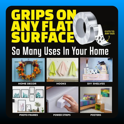 Heavy-Duty Double-Sided Nano Adhesive Tape (10 ft)