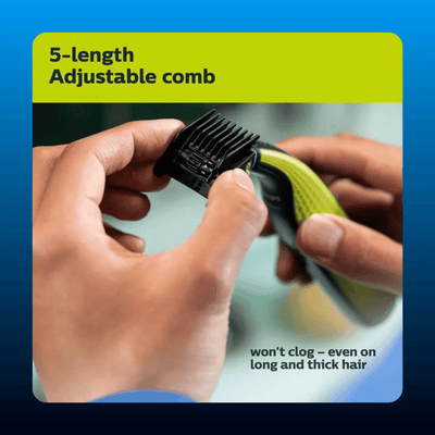 Cordless Portable Shaver with Comb Attachment
