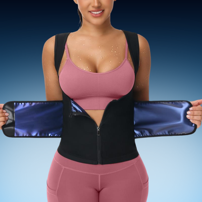 Sauna Zipper Waist Trainer Workout Vest