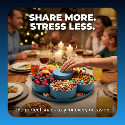 Divided Spin and Snack Serving Tray