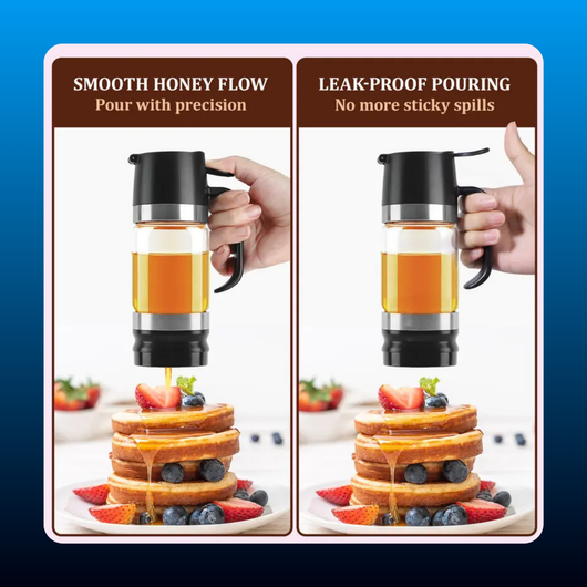 Glass Honey and Syrup Press Dispenser