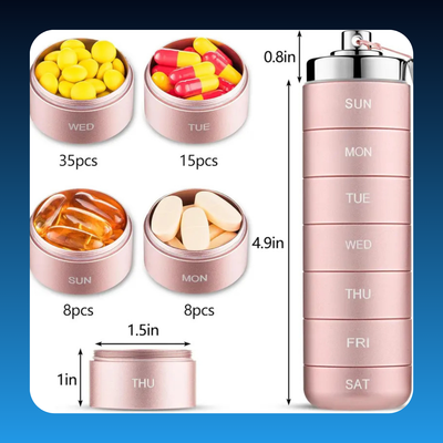 Metal Travel Pill Organizer