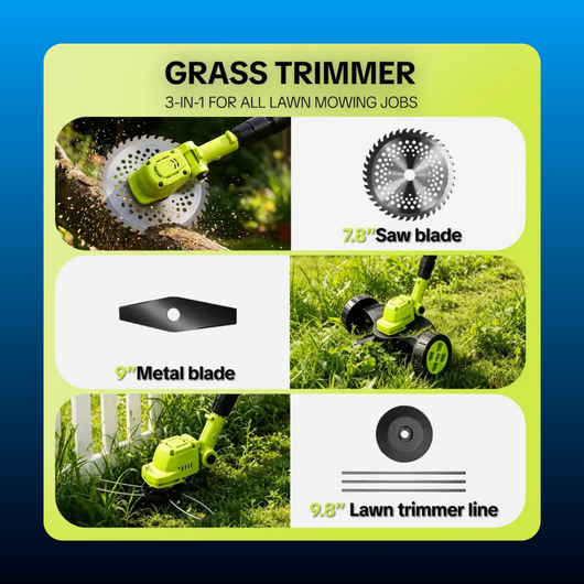 Cordless Weed Wacker with Wheels