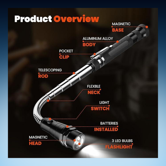 LED Magnetic Pickup Tool