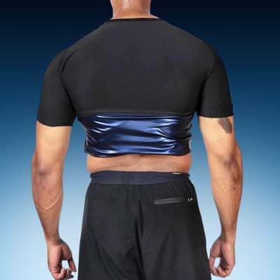 Men’s Sauna Sweat Shirt Short Sleeve Compression Workout Top