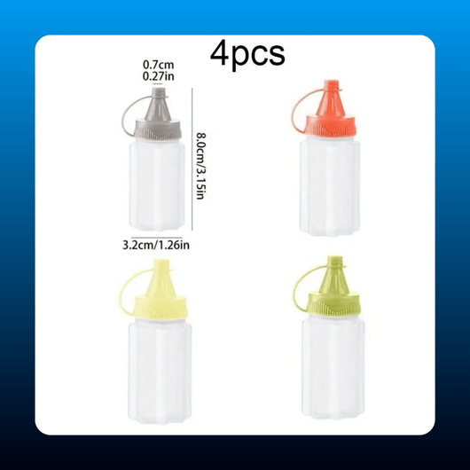 Clear Seasoning Squeeze Bottles (4 Piece Set)