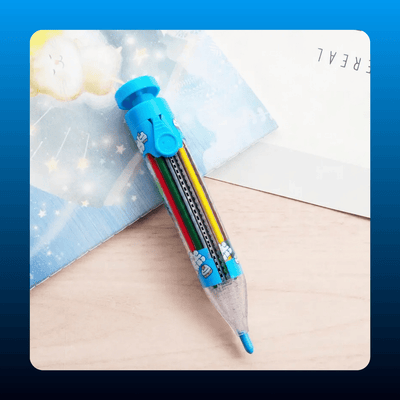 8-in-1 Retractable Rainbow Crayon Pen