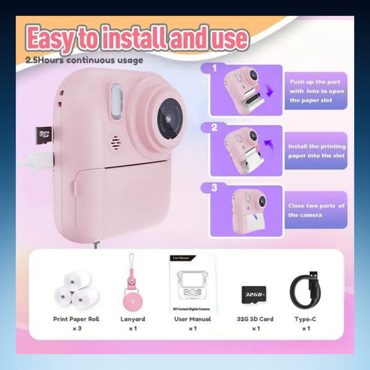Kids Instant Print Camera