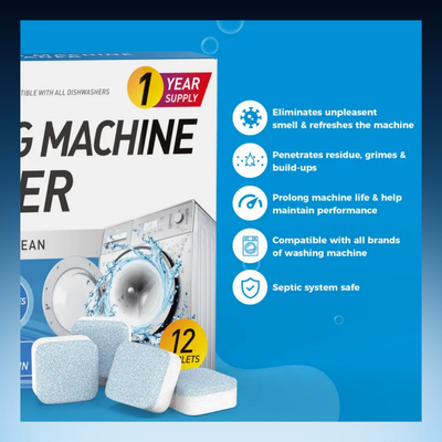 Deep Cleaning Washing Machine Tub Tablets (12 Pack)