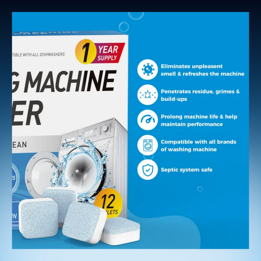 Deep Cleaning Washing Machine Tub Tablets (12 Pack)