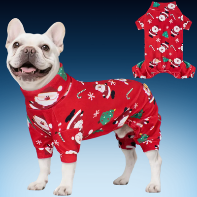 Crystal Fleece Christmas Dog Onesie