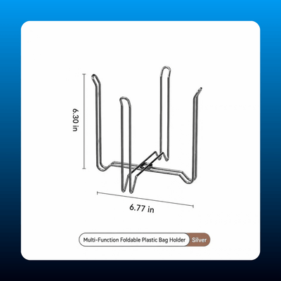Foldable Stainless Steel Trash Bag Holder