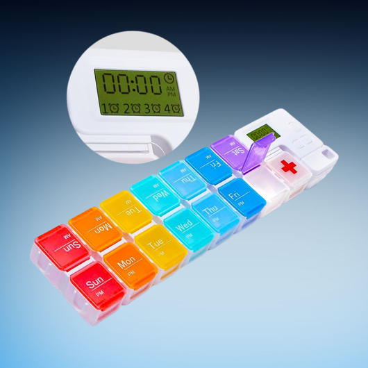 Pill Organizer with Digital Reminder Alarm