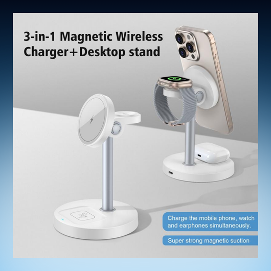 3-in-1 Magnetic Wireless Charging Station