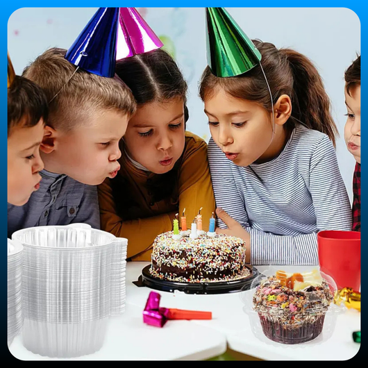 Individual Cupcake Containers with Lid (50 Pack)