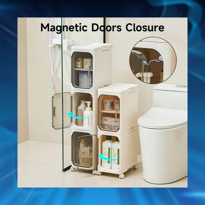 Slim Rolling Storage Cabinet