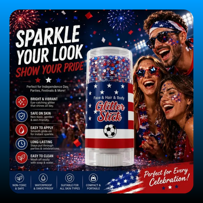4th of July Face and Body Glitter Stick