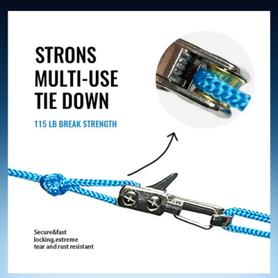 Retractable Buckle Rope with Secure Locking Clips (3 Pack)
