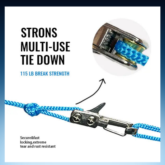 Retractable Buckle Rope with Secure Locking Clips (3 Pack)