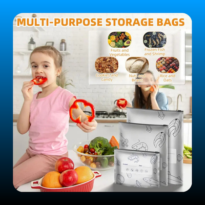 Reusable Aluminum Foil Sealable Storage Bags (30 Pack)