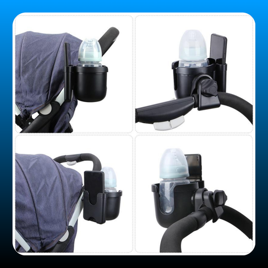 Universal Stroller Cup Holder with Mobile Phone Case