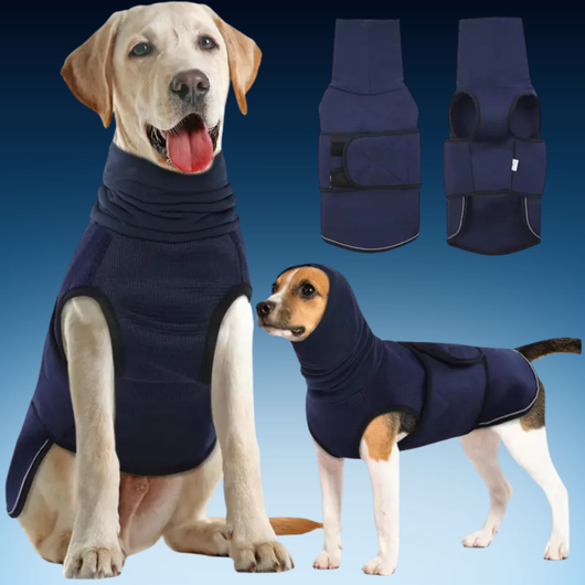 Calming Dog Hoodie Vest with Noise-Reducing Ear Cover