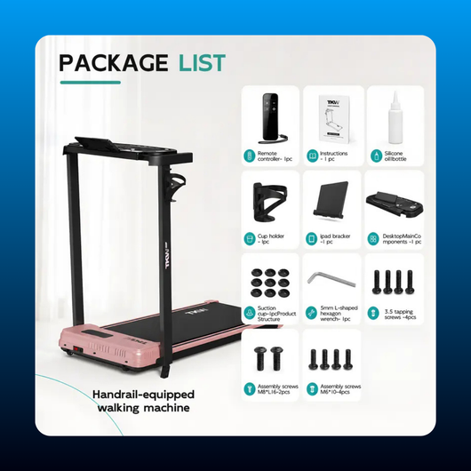 3-in-1 Folding Treadmill with Desk