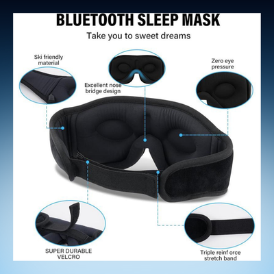 3D Bluetooth Sleep Mask Headphones