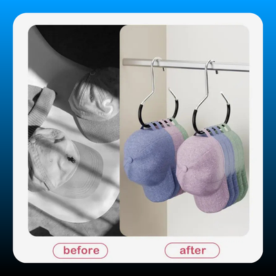 4 pcs Steel Wardrobe Hat Hanger